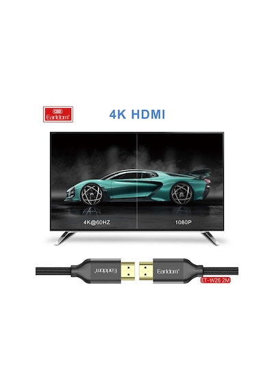 Fuchsia 4k Hdmı Kablo 2m 18 Gbps Hdmı 2.0 1.4 V Görüntü Aktarım Kablosu