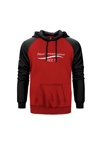 Nasi İnsansunuz Gri Renk Reglan Kol Sweatshirt