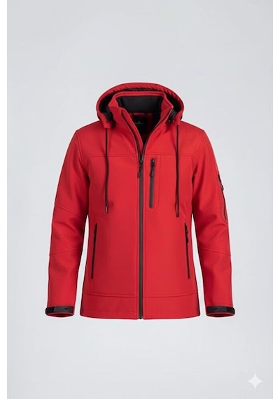 Vatan Tekstil Erkek Slim Fit Softshell Kapüşonlu Erkek Mont Su İtici Rüzgar Geçirmez Kırmızı Vatan Tekstil Erkek Slim Fit Softshell Kapüşonlu Erkek Mont Su İtici Rüzgar Geçirmez Kırmızı
