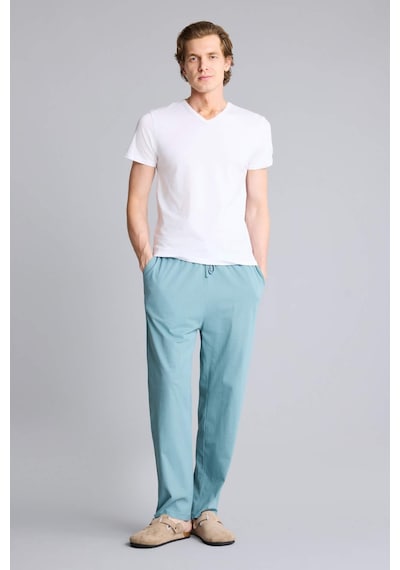 DeFacto Slim Fit Dar Kesim V Yaka Basic Düz Beyaz Fanila Üst L4884AZ24WNWT34