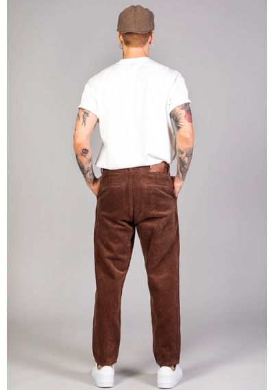 Little Cup Jeans Co Erkek Kahve Baggy Fit Rahat Kalıp Kadife Pantolon Siyah