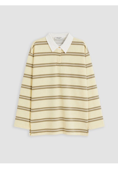 Lcw Modest Karışık Polo Yaka Oversize Kadın Sweatshirt Tunik Çok Renkli