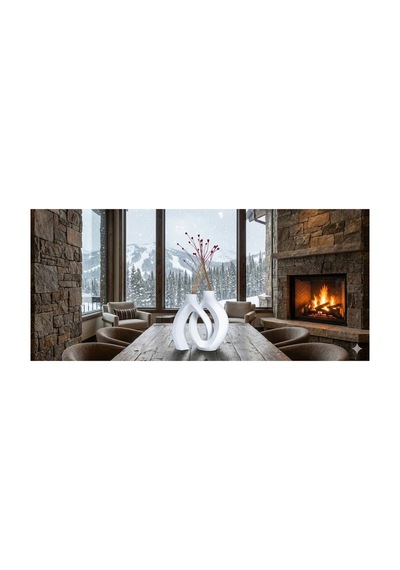 Romantik Vazo Premium Hediyelik Beyaz - 844419574 Beyaz