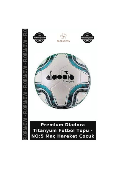 Premium Diadora Titanyum Futbol Topu - No:5 Maç Hareket Çocuk Çok Renkli