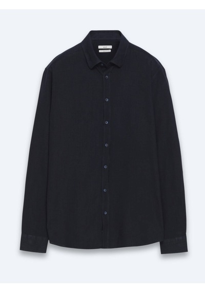 Kip Lacivert Regular Fit Dokuma Casual %100 Pamuk Gömlek