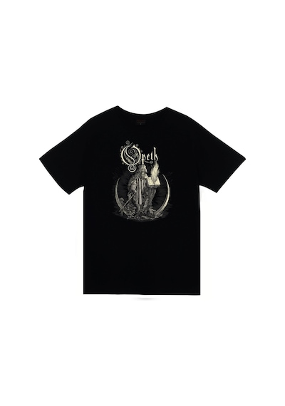 Faith Opeth Müzik Grubu Baskılı Unisex %100 Pamuk Siyah T-shirt SIYAH