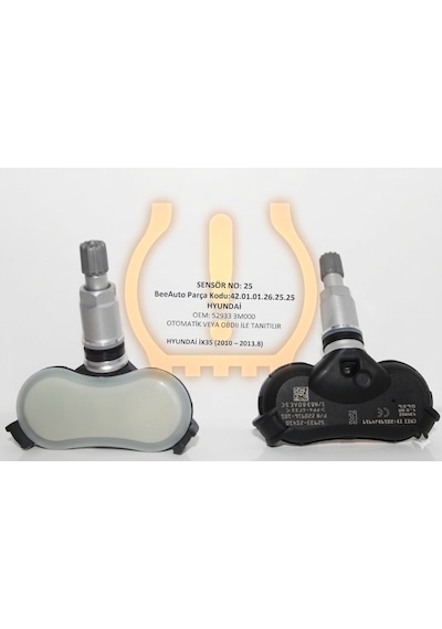 Hyundai İx35 Grubu Araçlarla Uyumlu Lastik Basınç Sensörü Oem: 52933-3m000 1 ADET