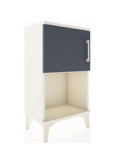 Arges Komodin 2 Raflı Tek Kapaklı 44x30x80 Aytaşı-antrasit Aytaşı