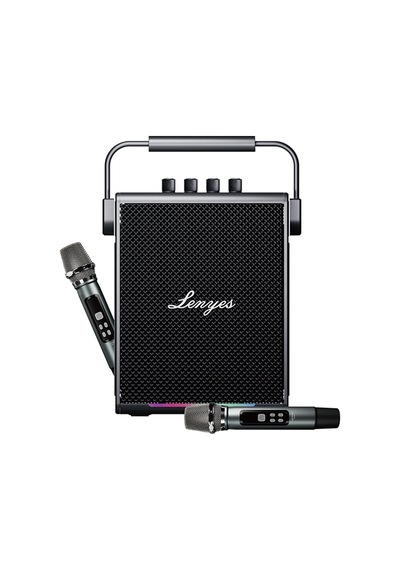 Lenyes Titan 1 Serisi Rgb Işıklı Çift Mikrofonlu Bluetooth Speaker Hoparlör V5.3 5000mah Siyah