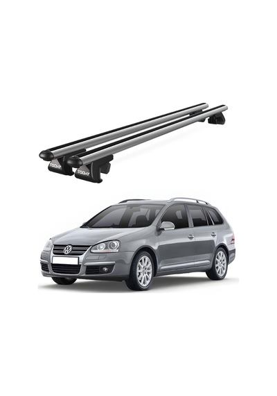 Venüs Volkswagen Golf 2007-2009 Uyumlu Gri Ara Atkı Port Bagaj Tavan Barı
