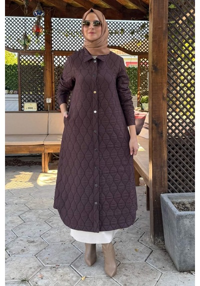 Rabia Şamlı Elmas Kapitone Kap Kahve Çok Renkli
