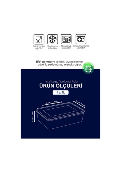 Freshkeep 6 Lı 4l Şampanya Saklama Kabı - Gıda Koruma, Mikrodalga Ve Dondurucu Uyumlu Ekru