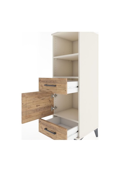 Hyperion Dolap 3 Raflı 2 Çekmeceli Tek Kapaklı 44x44x134 Aytaşı-çam Aytası