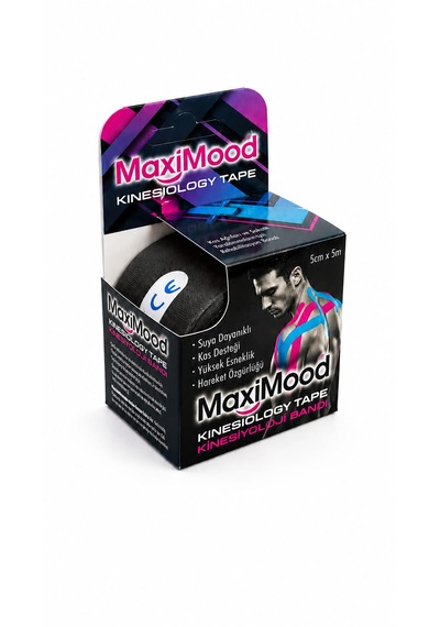 Maximood Kinesiyoloji Bandı 5cm X 5m - Siyah
