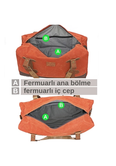 Dark Cotton 7104 Kiremit Seyahat Spor Suya Dayanıklı Kanvas Çanta
