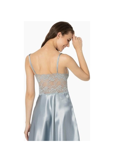 Ceyyiz Pierre Cardin Sütyen Kaplı Sabahlık Gecelik Set 4265 Mist