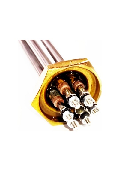 1 1/4 İnc 304cr Termovat Isıtıcı 380v Trifaze 30cm 6kw Termostatsız