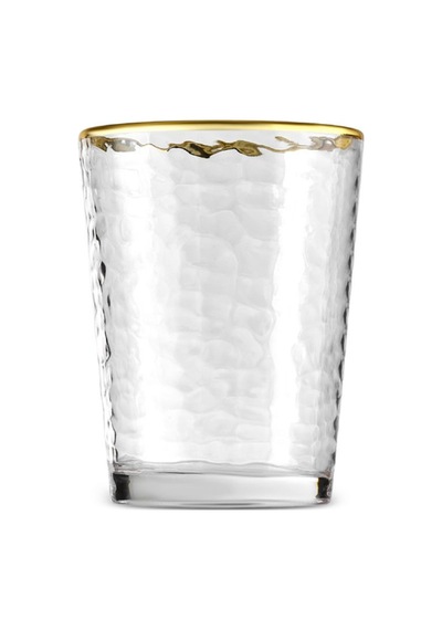 Karaca  Akroma Transparent Su Bardağı 435 Ml Gold