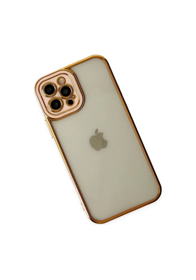 Vaveni İphone 12 Pro Max Kılıf Liva Lens Silikon - Rose Arz