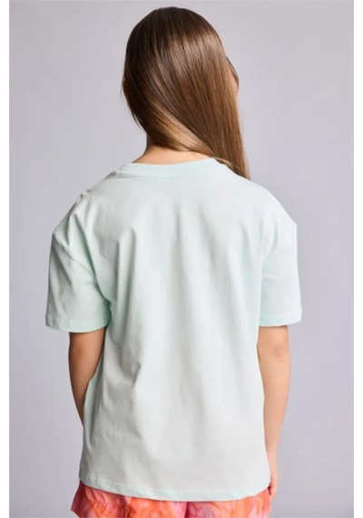 Defacto Bisiklet Yaka Baskılı Kısa Kollu Tişört Kız Çocuk H7246a826smtr142 Turkuaz-tr142