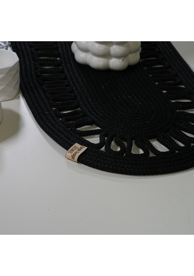 Zengin Design Home Zdh-804 Oval Runner Siyah