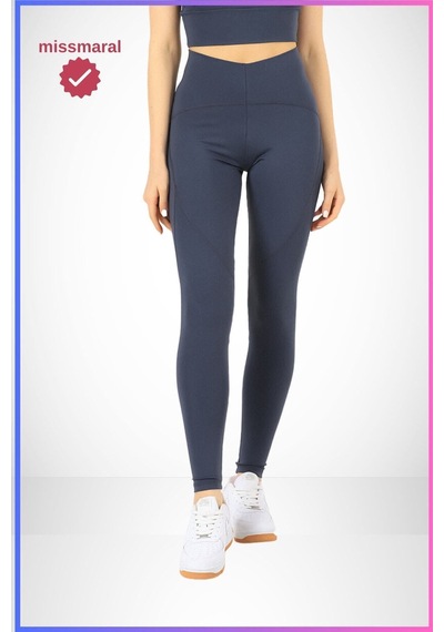 Missmaral Slim Fit Tayt Yüksek Bel Toparlayıcı Antrasit Spor Model Flatlock Dikiş Detaylı Oslo 1090 Antrasit