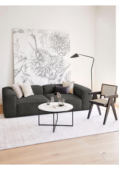 Relax Soft 2 Modül Koltuk Siyah Keten 900 Koyu Siyah