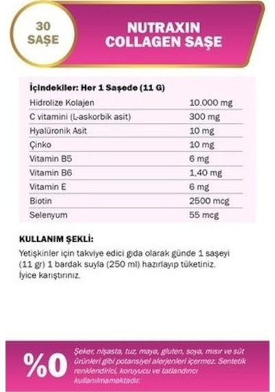 Nutraxin Beauty Collagen 10.000 Mg 30 Sase