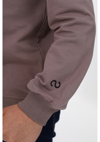 Toontoy Erkek Çocuk Baskılı Sweatshirt Acı Kahverengi