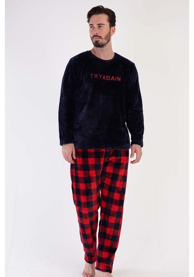 Vienetta Erkek Uzun Kol Welsoft Lacivert Pijama Takım C3t0n4o084 001