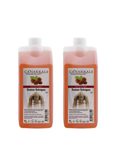 Çanakkale Kolonyaları Kestane Kolonyası Korumalı Kapak - Yeni Model 2 x 1 L