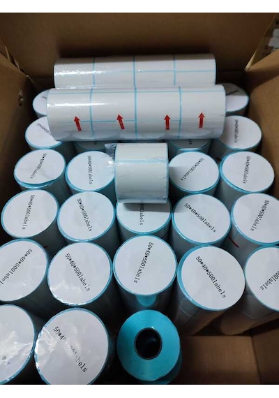 Barkod Etiket Sticker 50x40 Mm Lamine Termal Etiket 1 Rulo 500 Tam Adet Etikettir 1