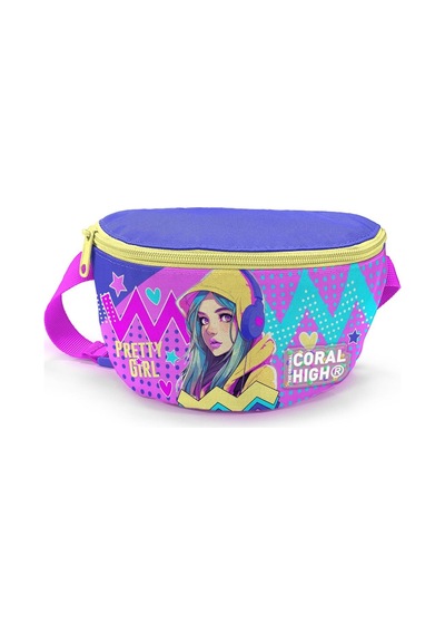 Coral High Kids Lavanta Turkuaz Kulaklı Kız Desenli 5'li Okul Çanta Seti 5set23661