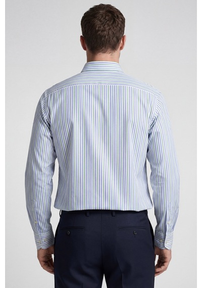 Xint Bisse Regular Fit Uzun Kol Keten Paşa Yaka Turkuaz Erkek Gömlek Bsgmktn25329 D31