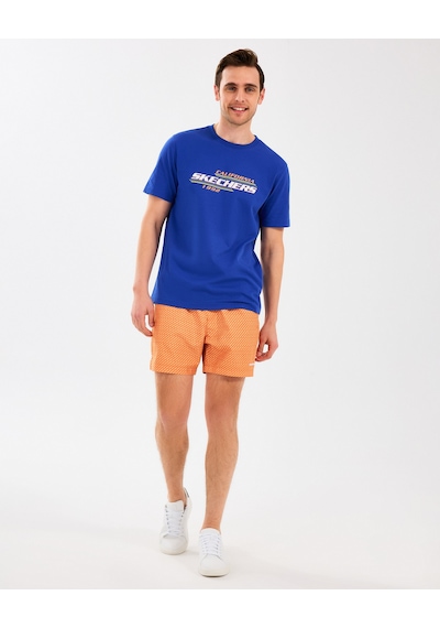 Skechers M 5 Inch Allover Print Swimshort Erkek Turuncu Deniz Şortu S2510008-700 Turuncu