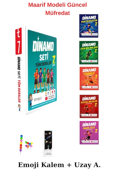 Tonguç 7. Sınıf Dinamo Tüm Dersler Soru Bankası Set Emoji K+ Uzay A 2027 Yeni Ürün Müfredat