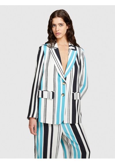 Sisley Tamamı Desenli Çift Düğmeli Maskülen Kesim Blazer Ceket Kadın Renkli Ceket - 324p2vjdlw024 Çok Renkli Sisley Tamamı Desenli Çift Düğmeli Maskülen Kesim Blazer Ceket Kadın Renkli Ceket - 324p2vjdlw024 Çok Renkli