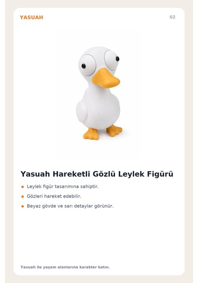 Yasuah Hareketli Gözlü Leylek Figürü