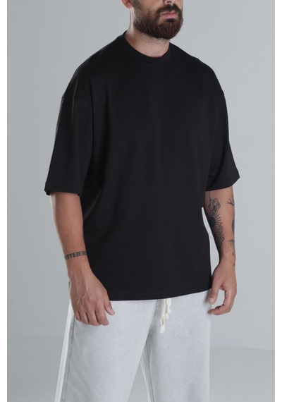 Cocopelli Siyah Oversize T-shirt Coc1497 Siyah