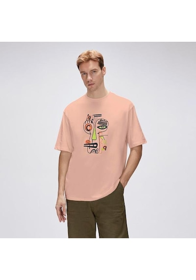 Bad Bear Collis Os Erkek Pembe Tişört