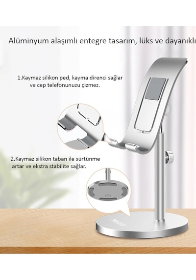 Mühlen Be095 Ayarlanabilir Ergonomik Alüminyum Telefon Ve Tablet Standı