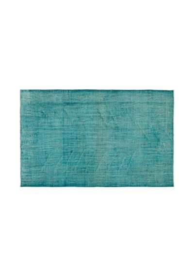El Dokuması Vintage Yün-pamuk Turkuaz Halı 22826 162 X 255 Cm