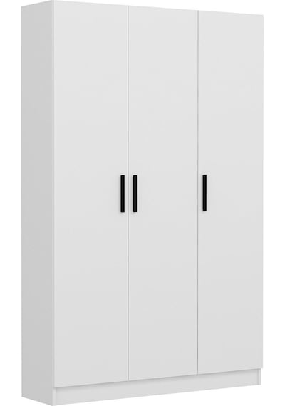Minar Kale 210 Cm 3 Kapaklı 1b Raf Portmanto Beyaz