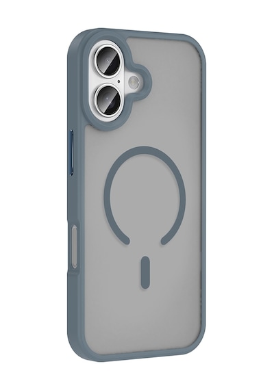 Apple Uyumlu iPhone 17 Kılıf M-safe Şarj Özellikli Mat Arka Yüzey Zore Sio Kapak Gri
