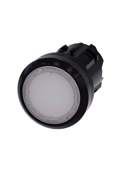 Siemens,22mm Plastik Işıkl. Beyaz Buton Kafası-3su1001-0ab60-0aa0