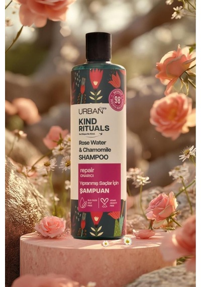 Kind Rituals Kinoa Almond Oil & Rose Water Chamomile Şampuan Seti 2x400ml-vegan