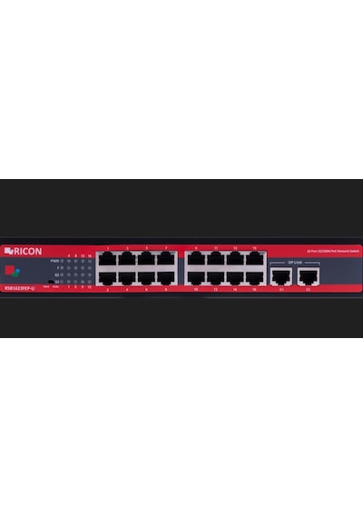 Ricon RSB1623FEP-U 16 Port Ethernet Power Over Ethernet Unmanaged Switch