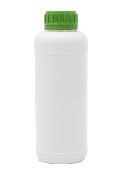 Borox Plastik Yuvarlak Yeşil Kilit Kapaklı Numune Şişe 5 x 1000 ML