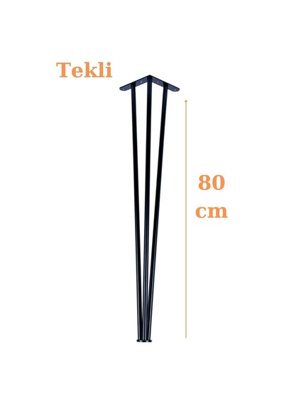 80 Cm Petek Üstü Raf & Dresuar Ayağı Metal Profil Boru Firkete Ayak Yüksek Bar Masası - Pingolu - Tek Tek