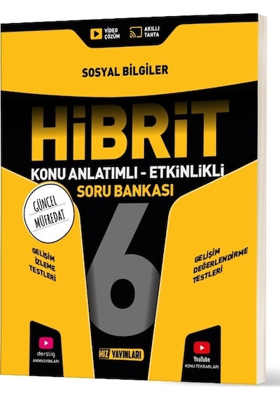 Hız Yayınları 2026 6. Sınıf Sosyal Bilgiler Hibrit - Konu Anlatımlı Soru Bankası Yeni Müfredat